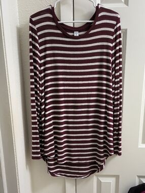 Old Navy Red And White Striped Sweater